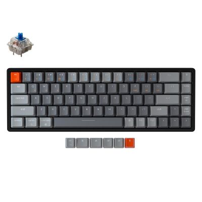 Mechanical Keyboard Keychron K6 Aluminum 65% Gateron Blue Switch RGB LED Gateron Blue Switch ABS