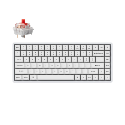 Геймърска механична клавиатура Keychron K2 Pro White QMK/VIA Hot-Swappable K Pro Red Switch, RGB Backlight Plastic Frame