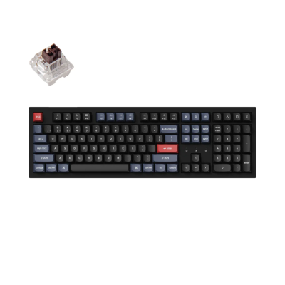 Геймърска Механична клавиатура Keychron K10 Pro QMK Hot-Swappable Full-Size K Pro Brown Switch White LED