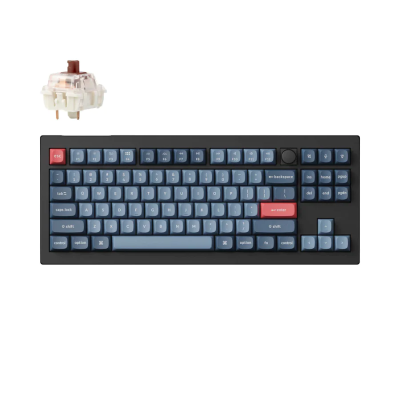 Mechanical Keyboard Keychron V3 Max QMK, Carbon Black, Gateron Jupiter Brown Switch, RGB Backlight