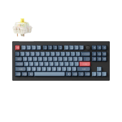 Mechanical Keyboard Keychron V3 Max QMK, Carbon Black, Gateron Jupiter Banana Switch, RGB Backlight