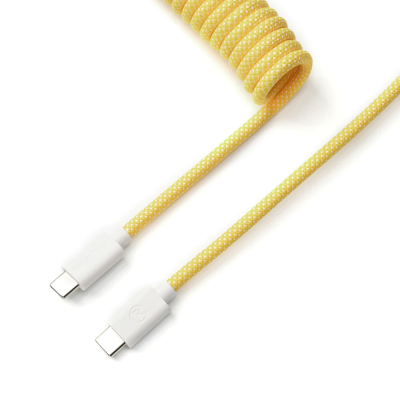 Cable Keychron Coiled Aviator Straight Custom USB Cable, USB-C - USB-C, Yellow
