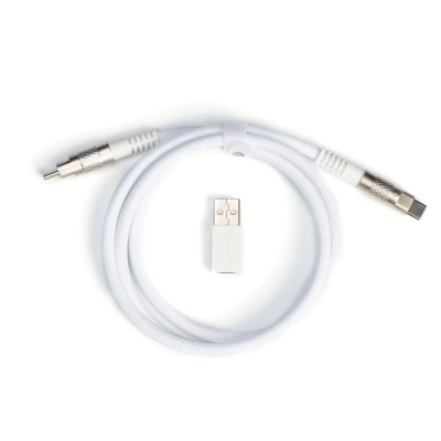 Cable Keychron Double-Sleeved Geek USB-C - USB-C, White