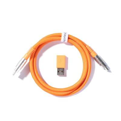 Cable Keychron Double-Sleeved Geek USB-C - USB-C, Orange