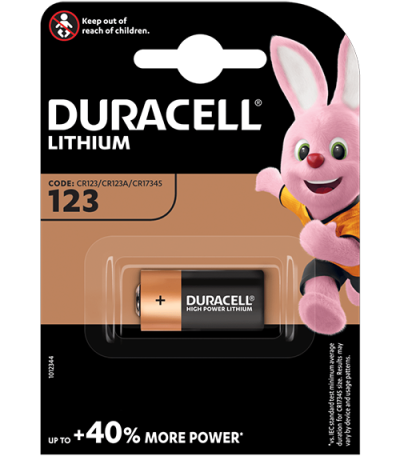 Lithium Photo Battery DURACELL CR123 3V