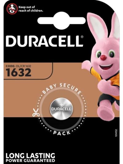 Lithium Button Battery DURACELL CR1632 3V 1pc./1pc./