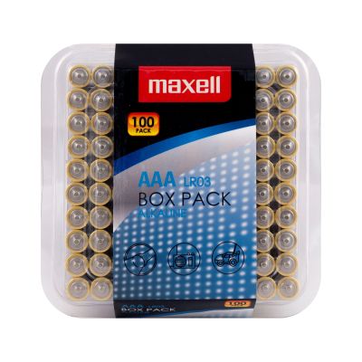Алкални батерии MAXELL LR03 AAA 10x10 бр / 100 бр. в PVC кутия