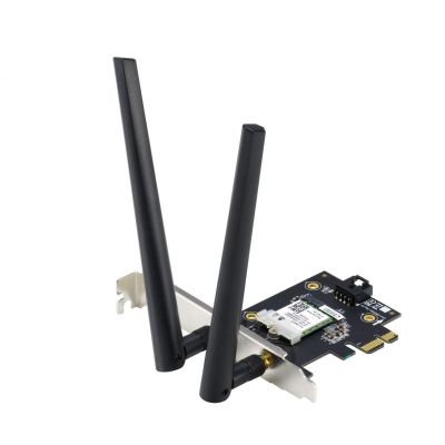 Безжичен адаптер ASUS PCE-AX1800 WiFi 6 PCI-e две външни антени и Bluetooth 5.2